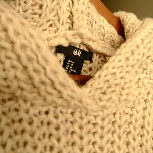 H&M Womens Long Hoodie Sweater, White US M